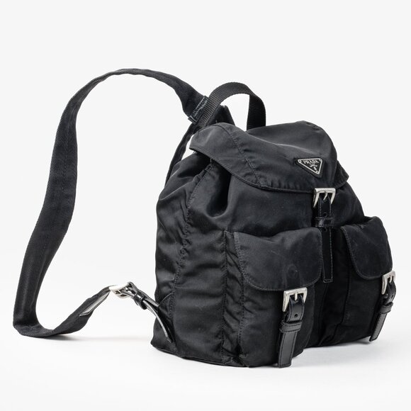 Prada Saffiano-Trimmed Tessuto Backpack - Picture 2 of 16